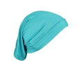 Elastic modal hijab undercap in turquoise, mercerized cotton inner hat for women - Teal