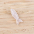 DIY pink quartz fish-shaped pendant with detailed carved scales for jewelry making - Rose Quartz