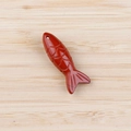 Deep red jasper fish pendant with detailed scale carvings for DIY jewelry making - Red Jasper