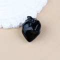 Polished black obsidian anatomical heart crystal sculpture for home decor and ornaments - Obsidian