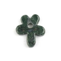 Pendentif fleur à cinq pétales en agate mousse verte naturelle pour création de bijoux - Agate d'Inde