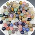 Mélange de pendentifs sphériques en cristal et agate avec attaches argentées - Mélange Aléatoire