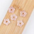 Perle in quarzo rosa a forma di fiore per gioielli fai da te e bracciali fatti a mano - Quarzo Rosa (Singola Perla)