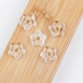 Transparent flower-shaped acrylic beads for DIY jewelry with center hole 5-piece set - Clear Quartz (Single Bead)