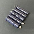 Pendentif en pierre de sable bleue en forme de bambou avec fermoir en argent - Gres Bleu (Synthétique)