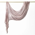 Elegant gradient headscarf in dusty rose and light brown with lightweight drape - Grey Pink to Lotus Gradient (YW413-1#)