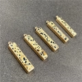 Set of five rectangular dalmatian jasper pendants with gold plated edges for DIY jewelry - Dalmatian Jasper