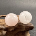 Polished natural pink quartz 20mm large hole beads for DIY jewelry making - Rose Quartz (1 Piece)