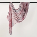 Ethnic printed headscarf in smokey pink and purple watercolor chiffon design - 180cm x 70cm / Dusty Pink Purple Grey Art Smudge (YW482-1#)