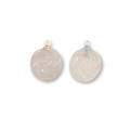 Pink agate double-sided rose flower pendants in gold and silver finish options - Agate / Gold Clasp