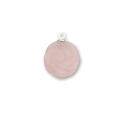 Pink rose quartz flower pendant with silver metal loop for DIY crystal necklace making - Rose Quartz / Gold Clasp