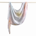 Ethnic style headscarf for women featuring a soft gradient pastel watercolor design - 180cm x 70cm / Blue-Yellow-Peach Gradient Watercolor (YW495-1#)