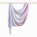 Ethnic rayon headscarf with soft blue to purple gradient and white abstract vein patterns - 180cm x 70cm / Blue-Pink-Purple Gradient Vein (YW494-1#)
