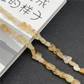 Perline di citrino giallo naturale su corda per creazione di gioielli boho DIY - Citrino 1 Filo