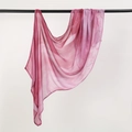 Ethnic style light breathable cotton scarf in gradient pink purple with soft texture - 180cm x 70cm / Pink-Purple Gradient Smudge Style (YW480-1# Pink)