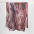 Ethnic rayon headscarf with abstract watercolor patterns in dusty pink and tan - 180cm x 70cm / Dusty Pink Brown Grey Ink Print (YW439-2#)