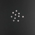 Flat translucent white round spacers for jewelry making and small electronic components - 10 Pieces Pack / Pink