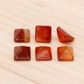Pietre piramidali in agata rossa lucida per la creazione di gioielli fai da te e anelli - Agata rossa