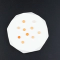 Orange and translucent white 1x4mm flat round agate spacer beads for DIY jewelry - 10 Pieces Pack / Orange