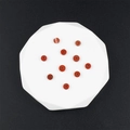 Deep red agate gemstone flat round disc beads 1x4mm spacer for DIY jewelry making - 10 Pieces Pack / Red
