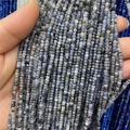 Detailed view of 2x3mm faceted amazonite abacus beads for handmade jewelry making - Kyanite 1 Strand