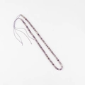 Flat lay of purple amethyst disc beads for DIY jewelry with natural stone texture - 1 Piece / Purple