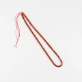 Strand of 1x4mm flat round reddish-brown natural agate stone beads for DIY jewelry making - 1 Piece / Red