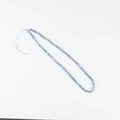 Flat light blue heishi bead strands made of natural gemstone for DIY jewelry making - 1 Piece / Blue