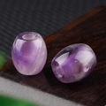 Natural purple amethyst barrel beads 16x18mm with large 5mm hole for DIY jewelry - 1 Piece / Amethyst