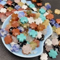 Mix of natural stone cross beads including turquoise and rose quartz for DIY jewelry - Random