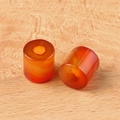 Polished cylinder orange agate bead with central hole for DIY jewelry making - Red Agate 1PC