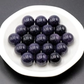 Polished 16mm natural blue sandstone spherical beads with starlit sparkling effect - Blue Goldstone (Synthetic)