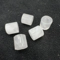 Polished white translucent quartz cylinder beads with large holes for DIY jewelry - Clear Quartz 1PC
