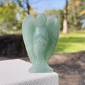 Estatua de ángel guardián en piedra aventurina verde natural con acabado pulido - Aventurina Verde (2 Pulgadas Aventurina Verde 1PC)