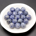 Polished blue sodalite 16mm natural stone spherical beads for jewelry making - Blue Spot Stone