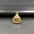 Pendentif goutte en cristal jaune citron facetté avec sertissage en alliage doré - Cristal Jaune 1 Pièce