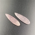 Pietre di quarzo rosa a forma di goccia piatta con texture naturali di ghiaccio - Quarzo rosa