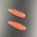 Translucent orange-red drop-shaped strawberry quartz pendants for DIY jewelry making - Watermelon Red (Synthetic)