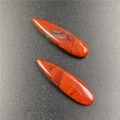 Polished red jasper leaf-shaped charms with natural textures for jewelry DIY making - Red Jasper