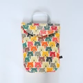 Portable baby diaper storage bag featuring a colorful cartoon bear pattern with handle - Polar Bear