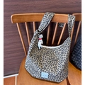 Sac fourre-tout léopard en toile avec bandoulière large et pendentif chiot créatif - Style Léopard Brun (Avec Pendentif Dalmatien)