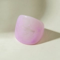 Anillo de acrílico rosa jaspeado con diseño redondeado grueso de estilo vintage - Estilo Simple de Perfil Grande (31764) / Púrpura