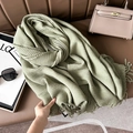 Pale green ribbed cashmere-like scarf with fringe details and soft knitted texture - 67cmx180cm / Light Green
