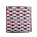 Quadratisches Seidentuch mit lebhaftem Retro-Rautenmuster in Rot und Blau bedruckt - Rot Splicing Argyle Plaid