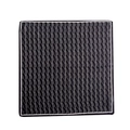Pañuelo de seda cuadrado con patrones B en blanco y negro y diseño de monograma lineal - 70cmx70cm / Negro