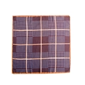 Foulard quadrato in seta con motivo pied-de-poule rosso scuro e scritta Fashion Modern - Patchwork Blu