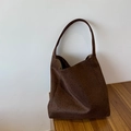 Dunkelbraune Shopper-Tasche mit Leopardenmuster und großem Fassungsvermögen für Damen - Brauner Leopard