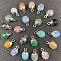 Gemas variadas en forma de lágrima con baño de plata para joyas DIY y collares únicos - Estilo Aleatorio