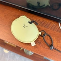 Λεπτομέρεια θήκης AirPods σε σχήμα αχλαδιού με φερμουάρ και μαύρο μεταλλικό γάντζο - Πράσινο του αβοκάντο