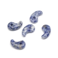 Blue sodalite magatama stone pendant bead with natural white marble texture for jewelry - Sodalite